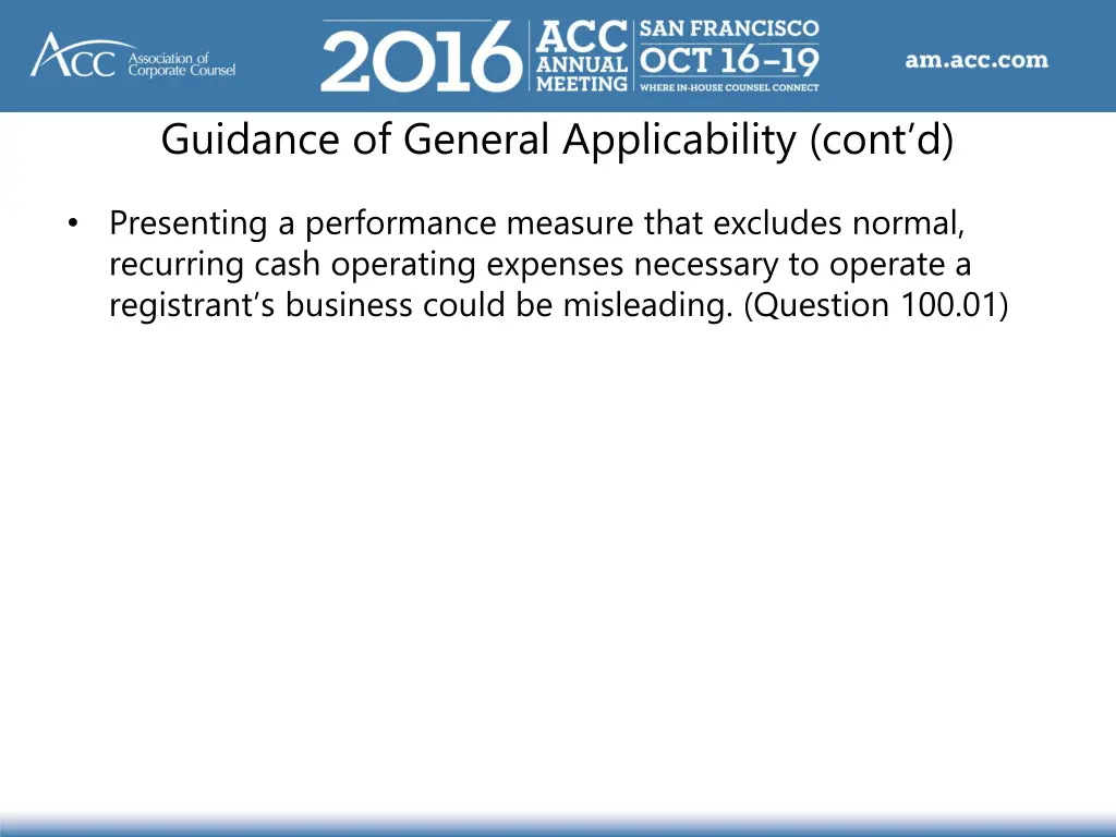 guidance of general applicability cont d