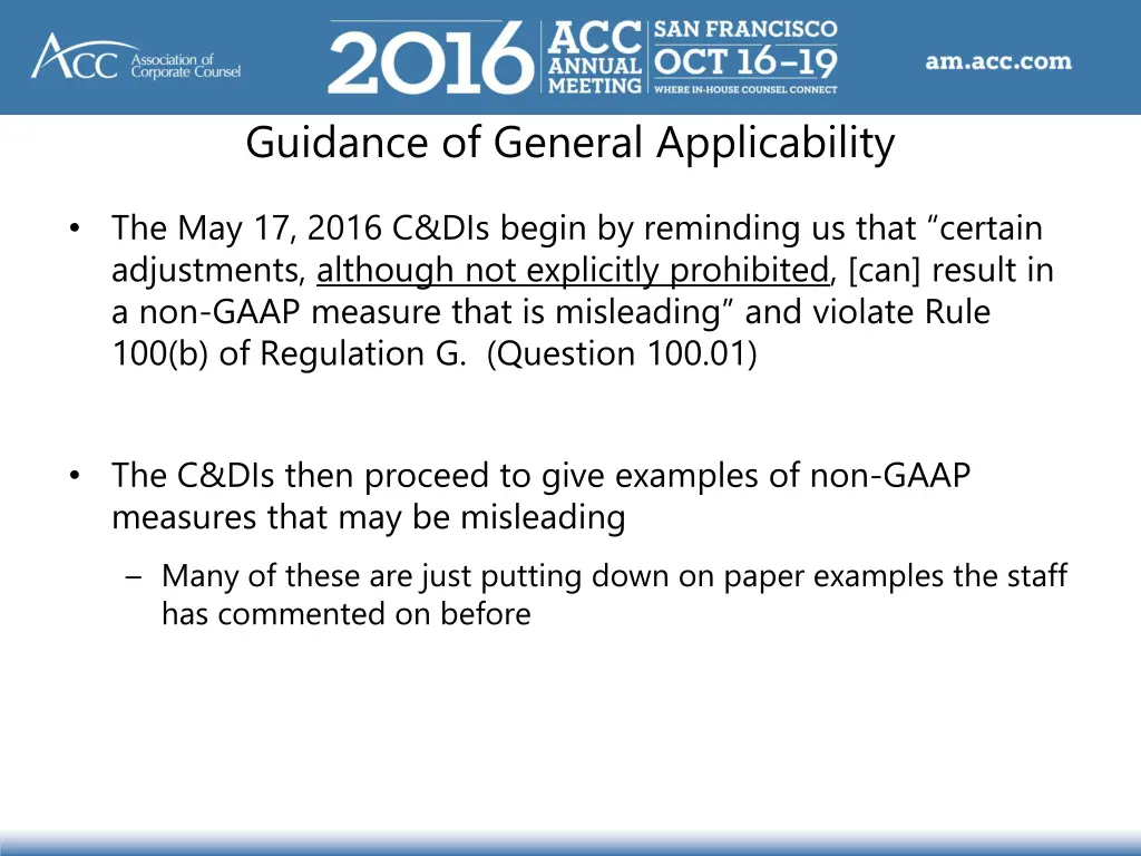 guidance of general applicability