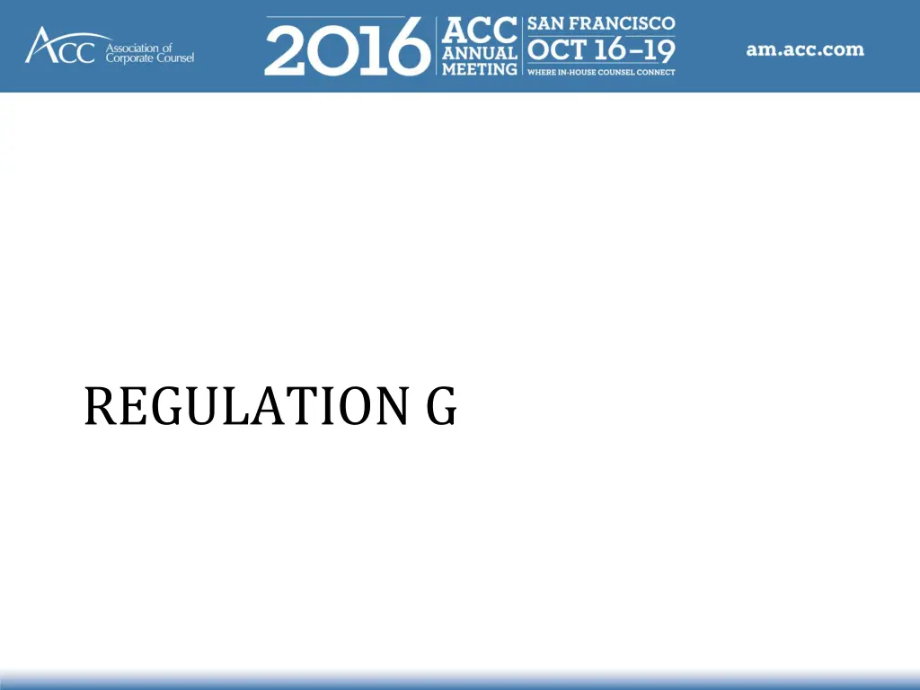 regulation g