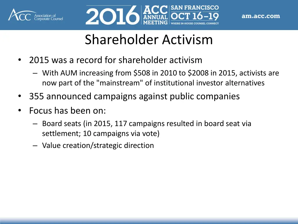 shareholder activism