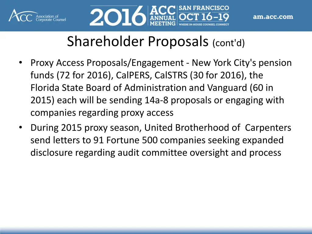 shareholder proposals cont d