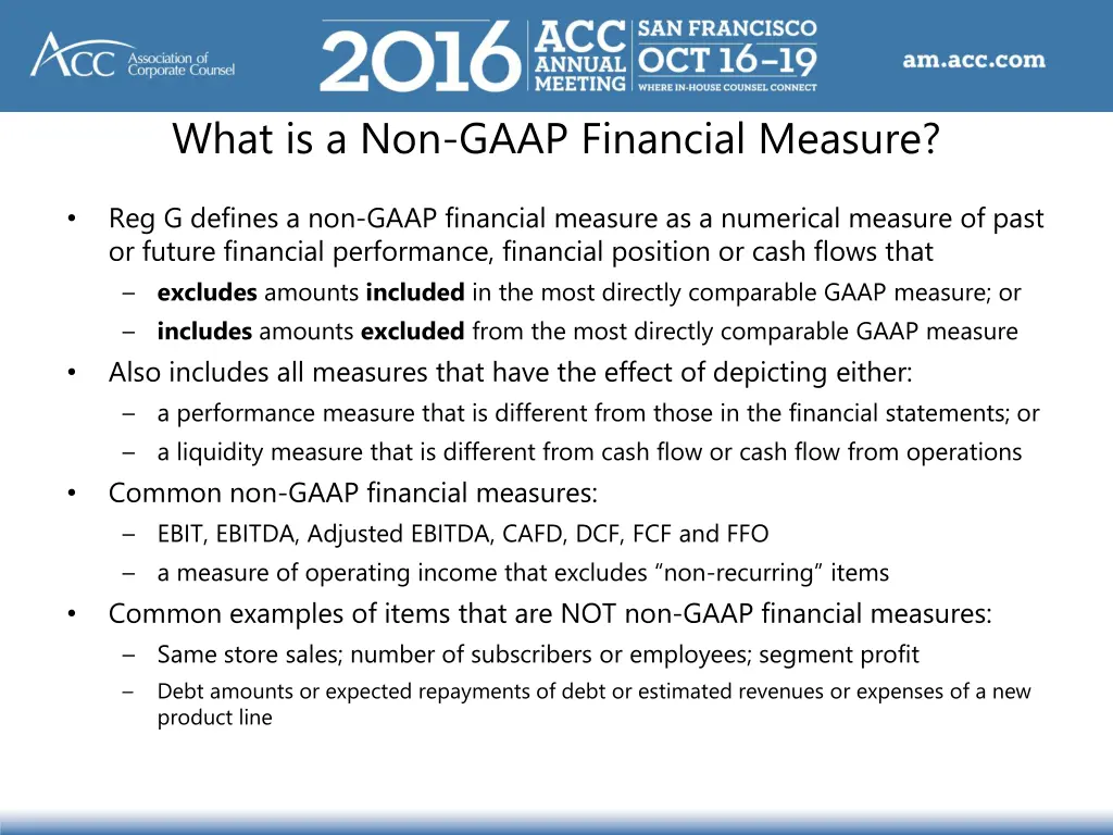 what is a non gaap financial measure