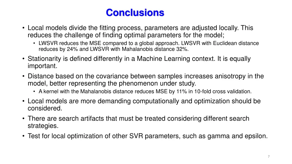 conclusions