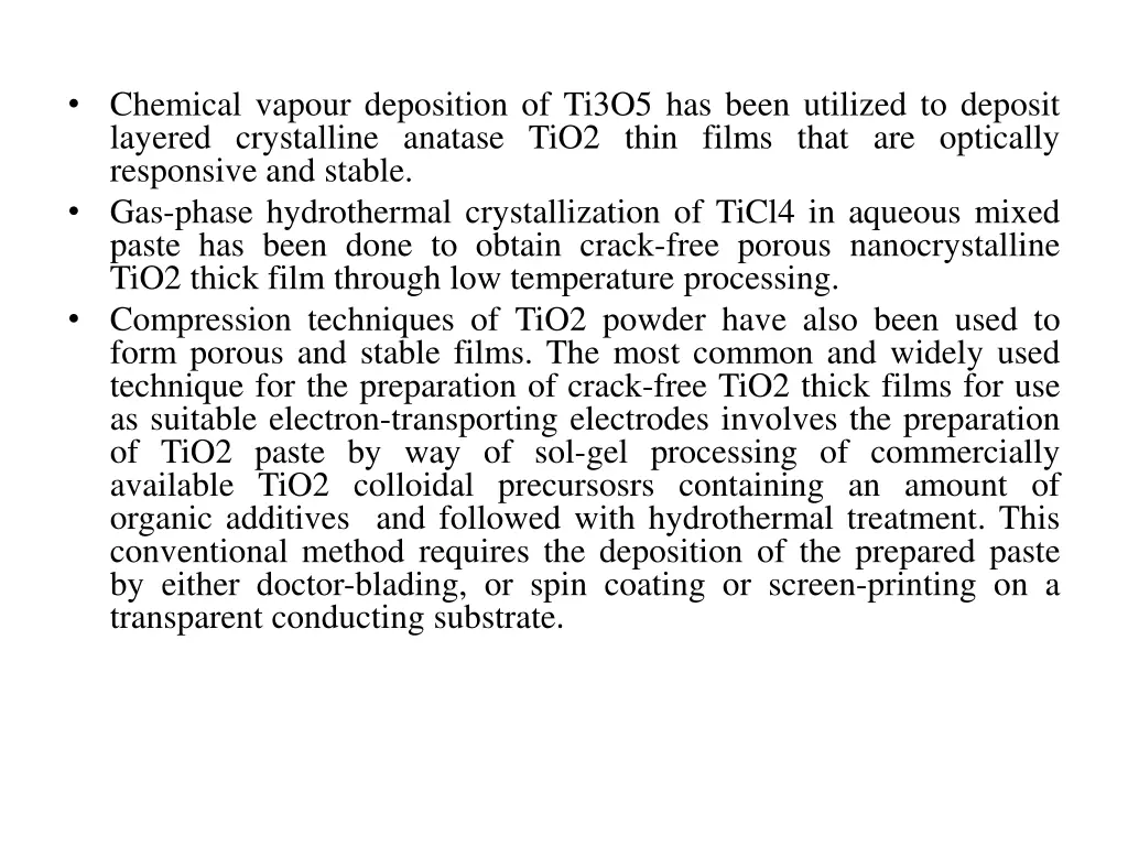 chemical vapour deposition of ti3o5 has been