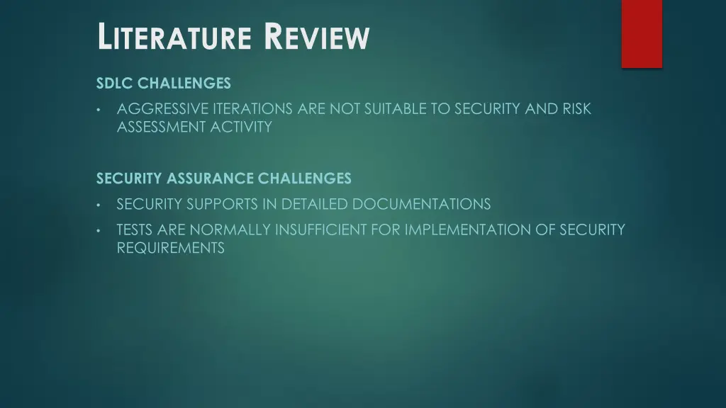 l iterature r eview
