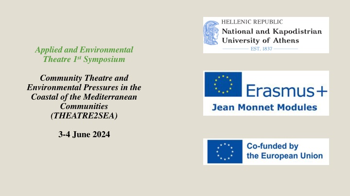 applied and environmental theatre 1 st symposium