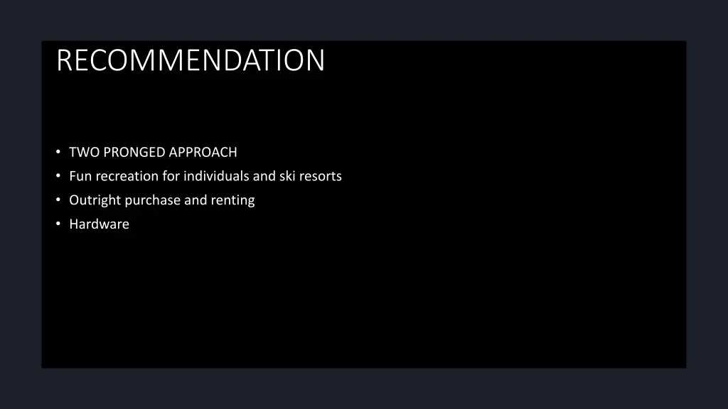 recommendation