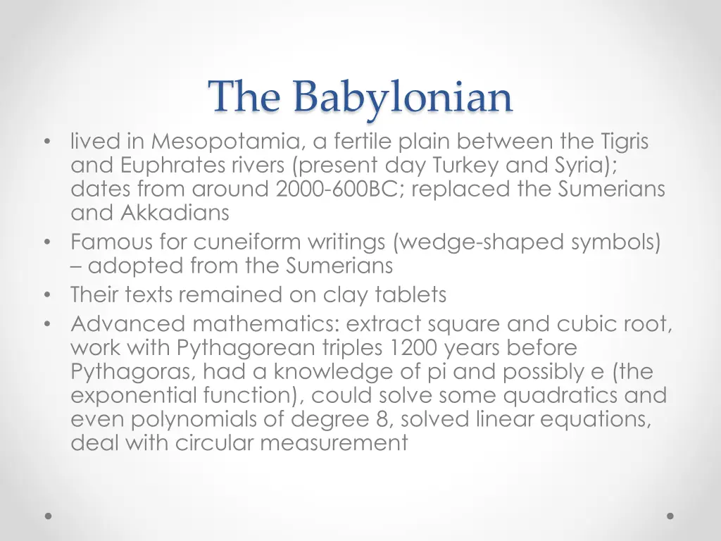 the babylonian