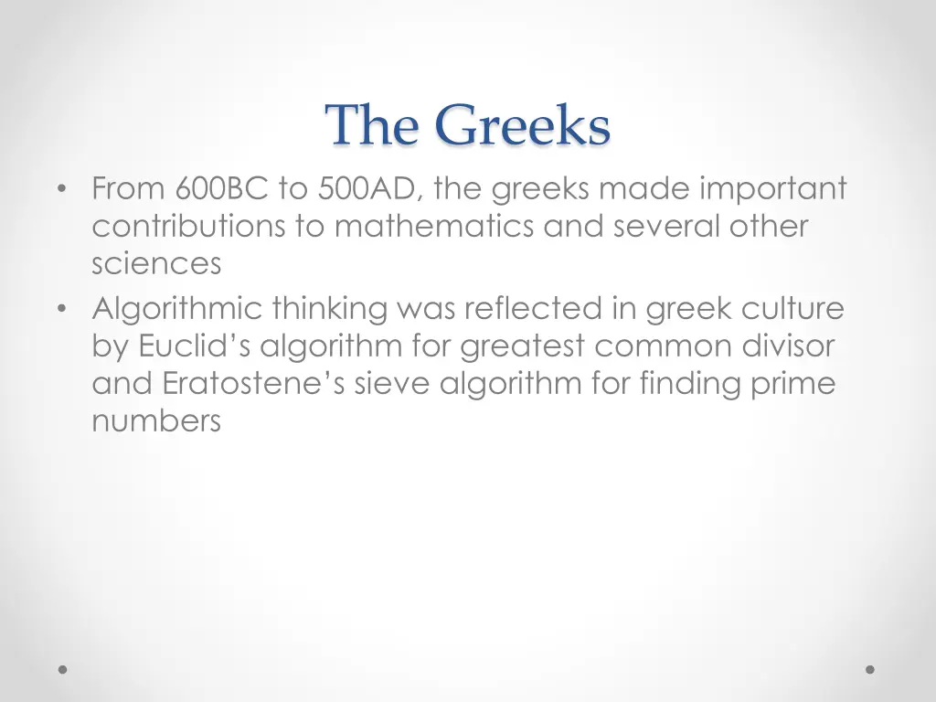 the greeks 1