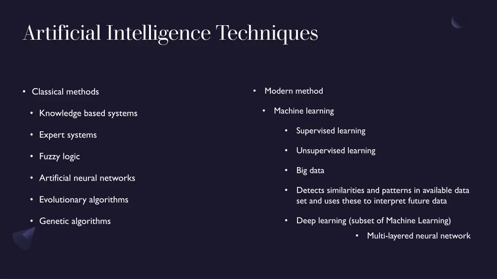 artificial intelligence techniques