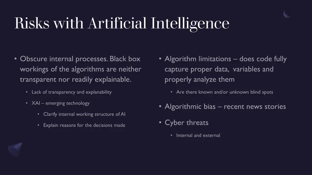 risks with artificial intelligence 1