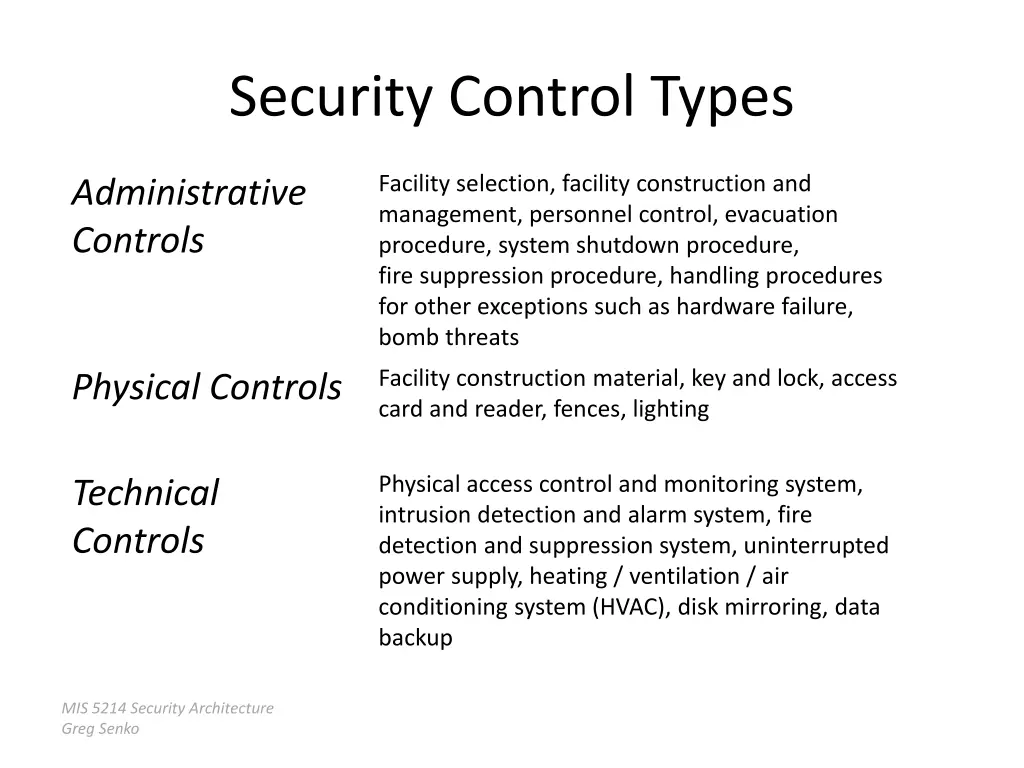 security control types