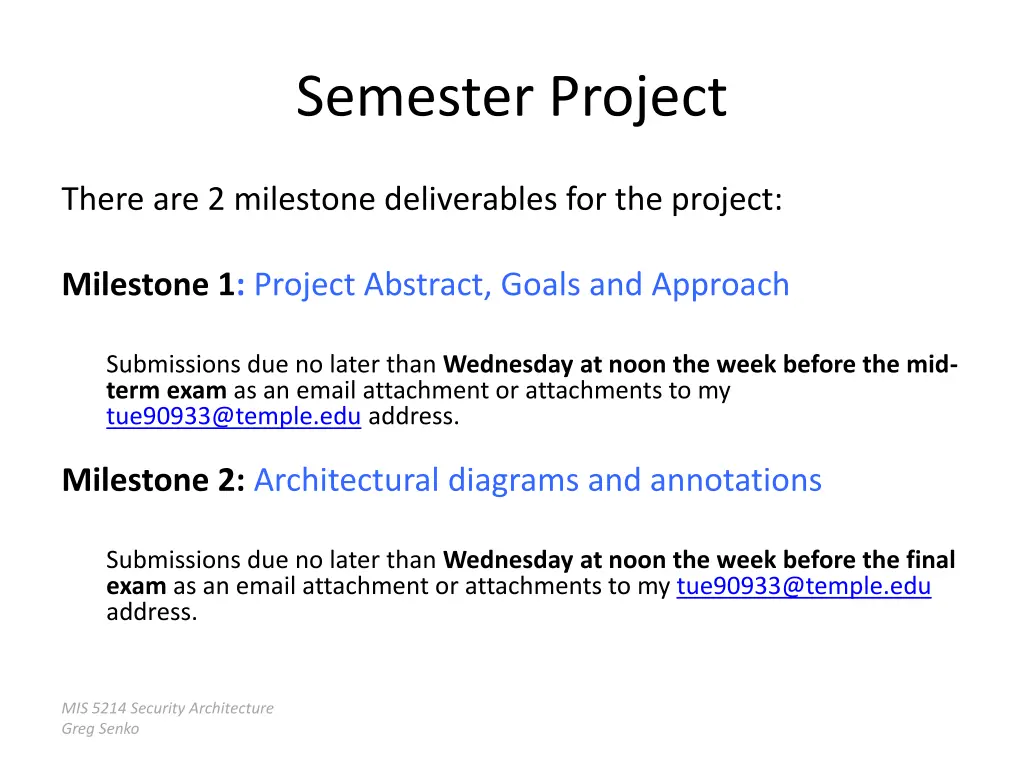 semester project 1