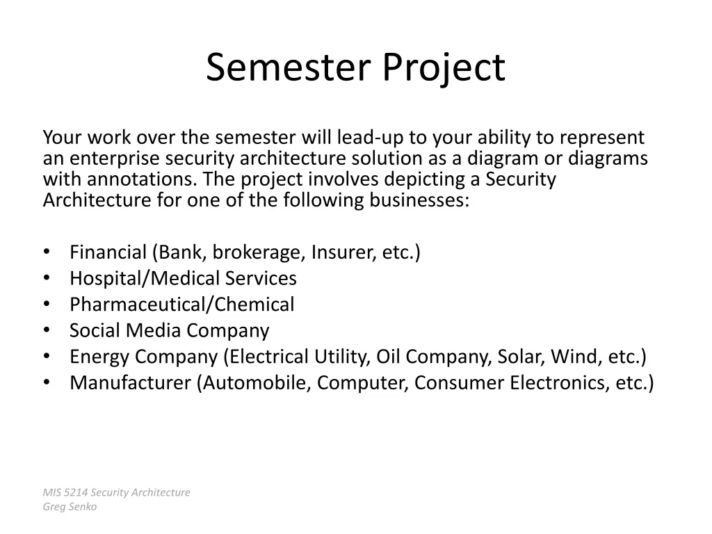 semester project
