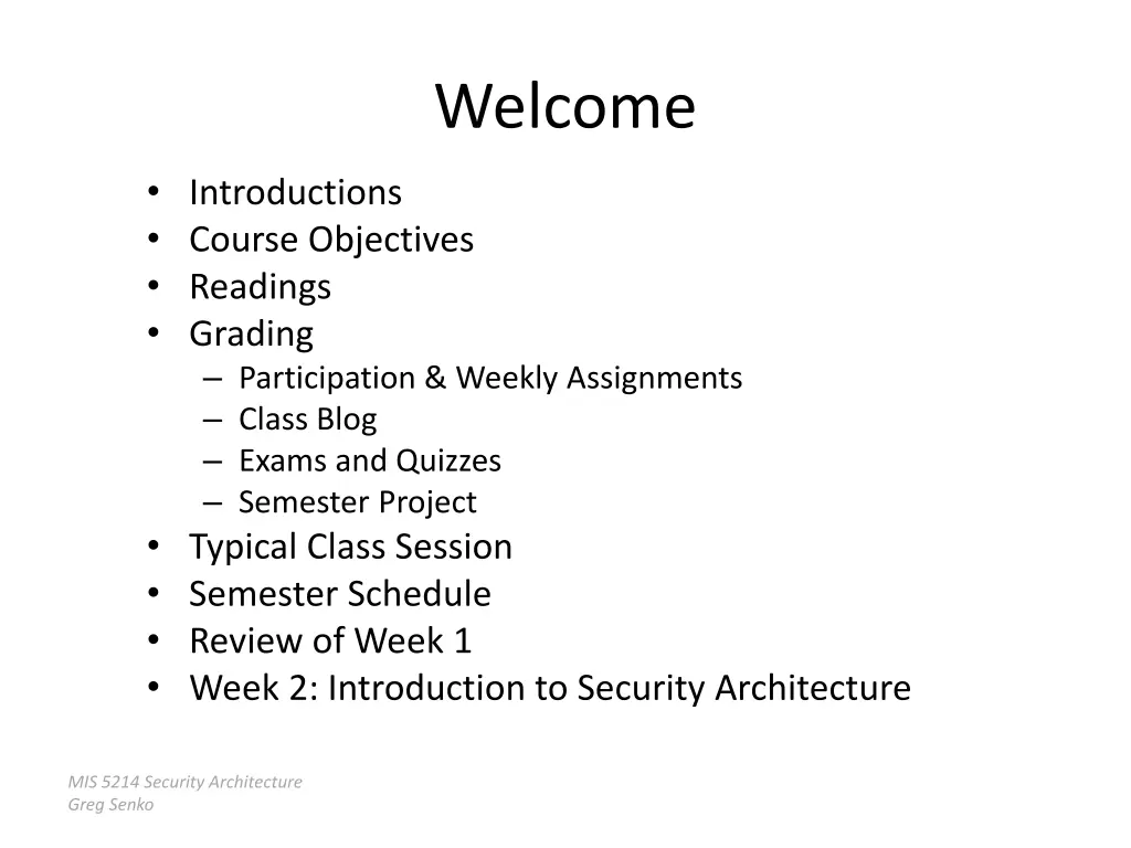 welcome