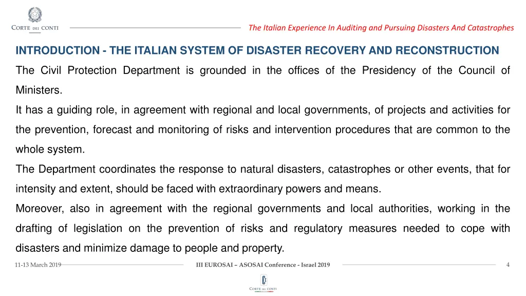 the italian experience in auditing and pursuing 2