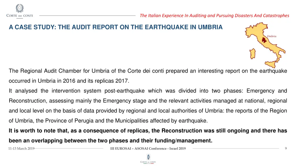 the italian experience in auditing and pursuing 7