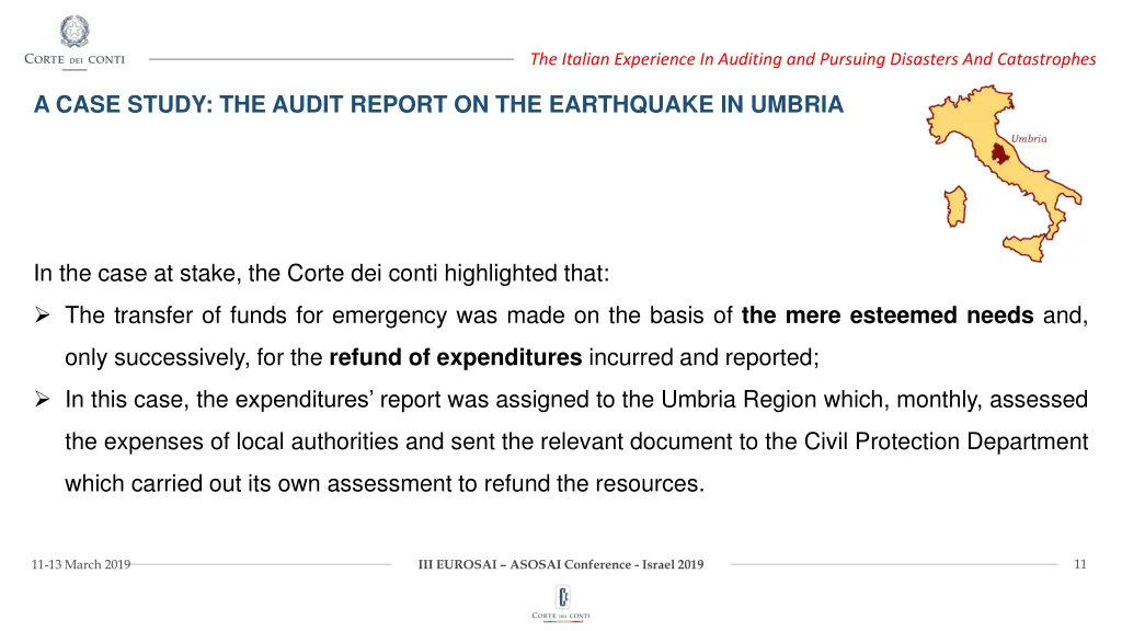 the italian experience in auditing and pursuing 9