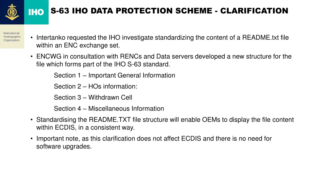 s 63 iho data protection scheme clarification