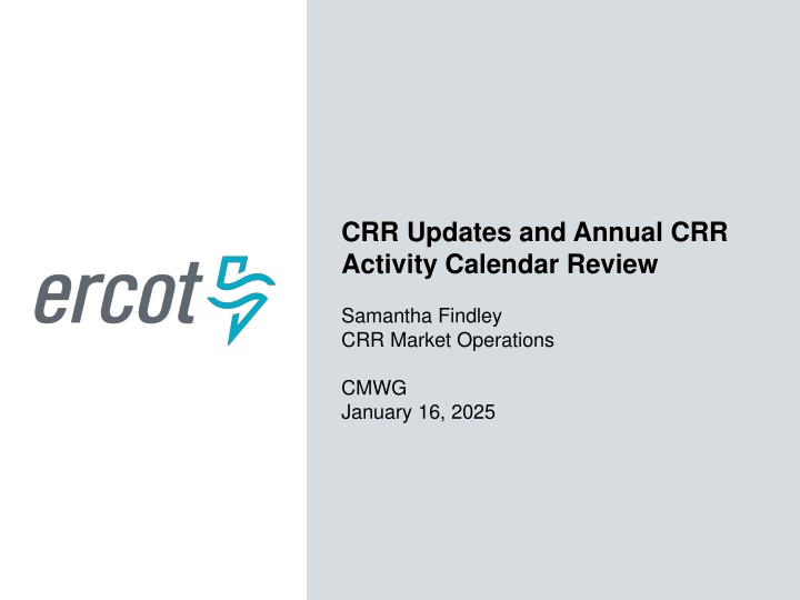 crr updates and annual crr activity calendar