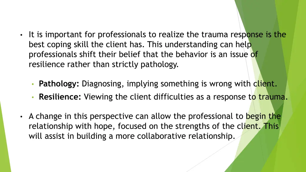 it is important for professionals to realize