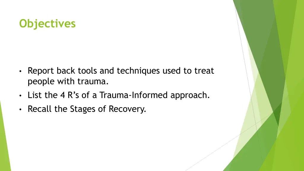 objectives
