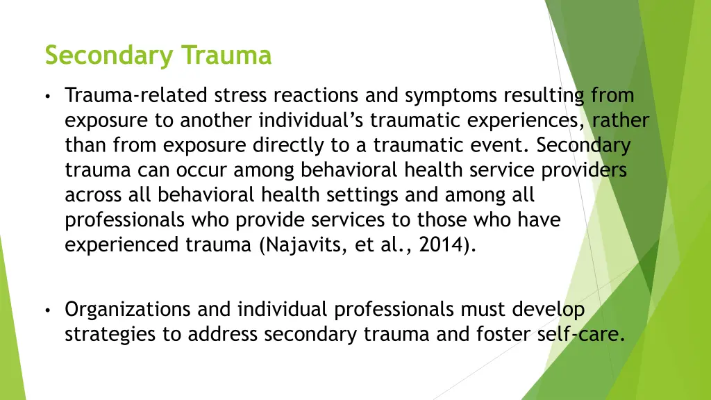 secondary trauma
