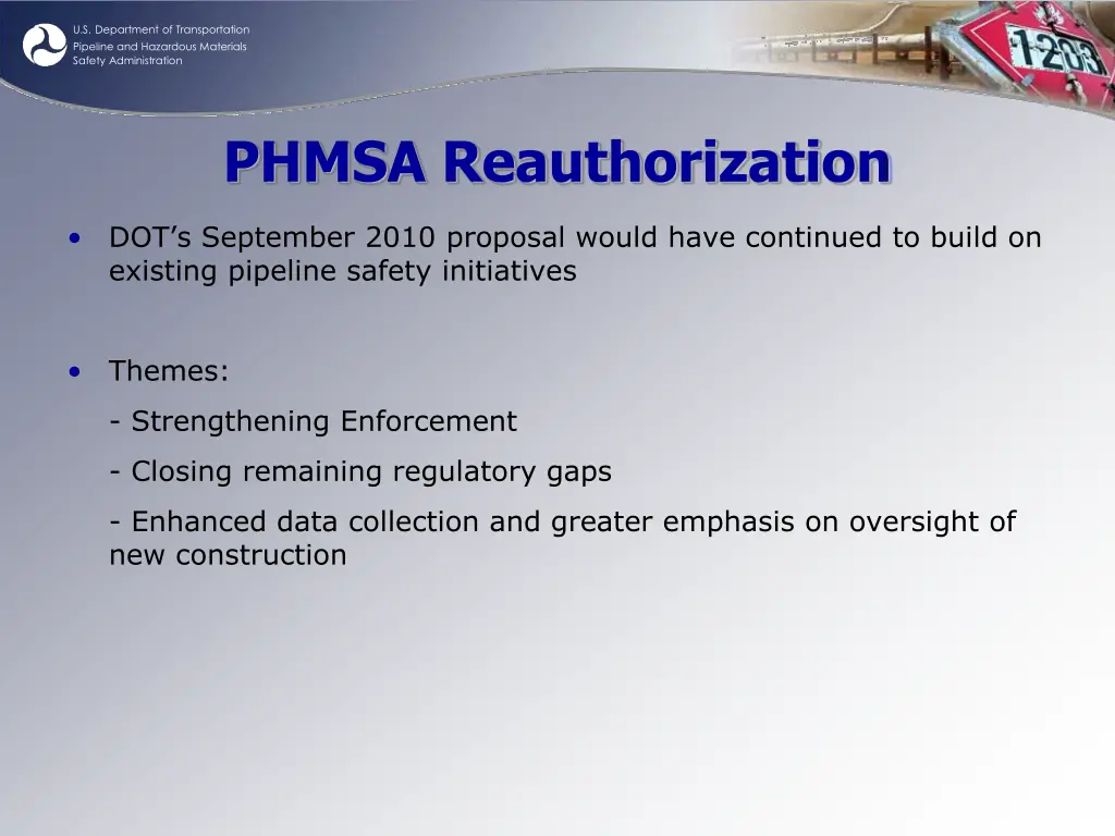 u s department of transportation pipeline 2