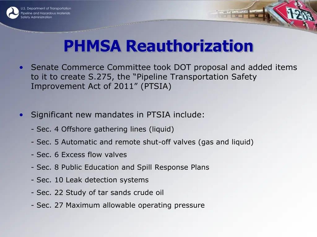 u s department of transportation pipeline 3