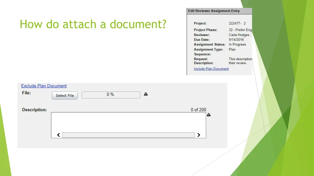 how do attach a document