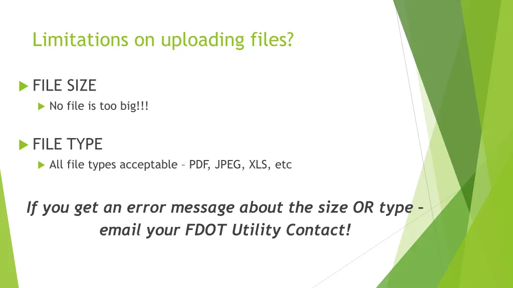 limitations on uploading files