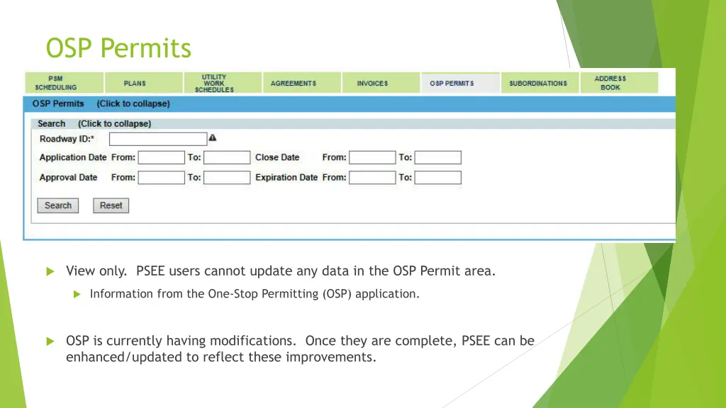 osp permits