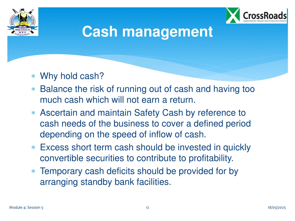 cash management
