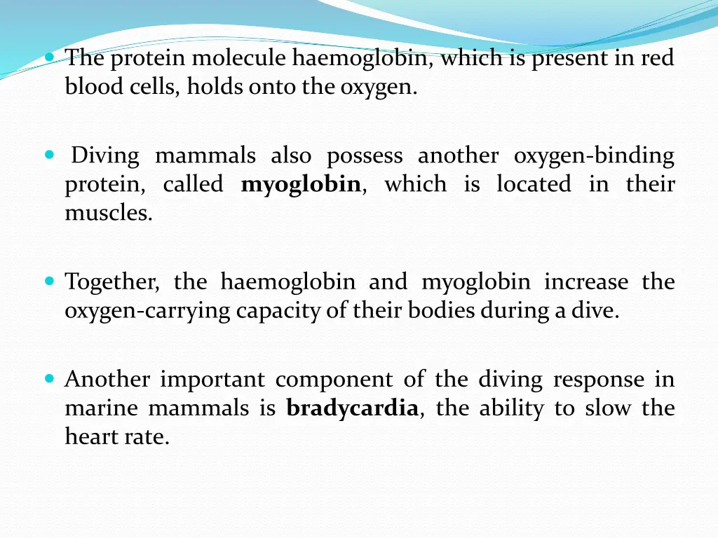 the protein molecule haemoglobin which is present