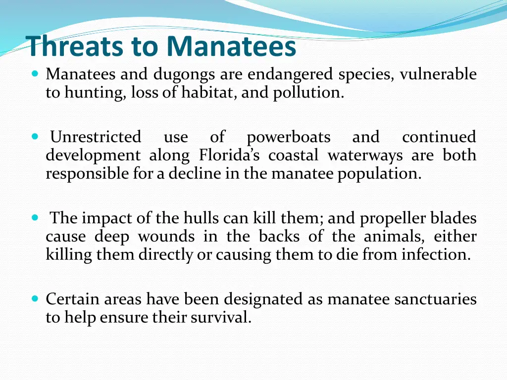 threats to manatees manatees and dugongs