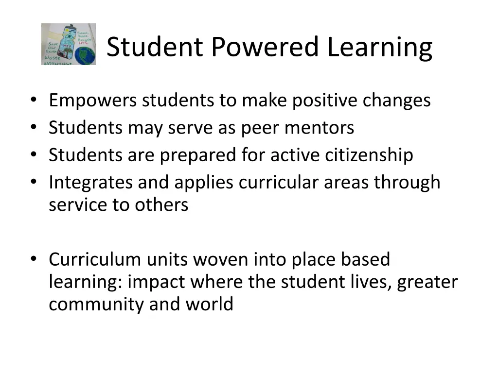 student powered learning