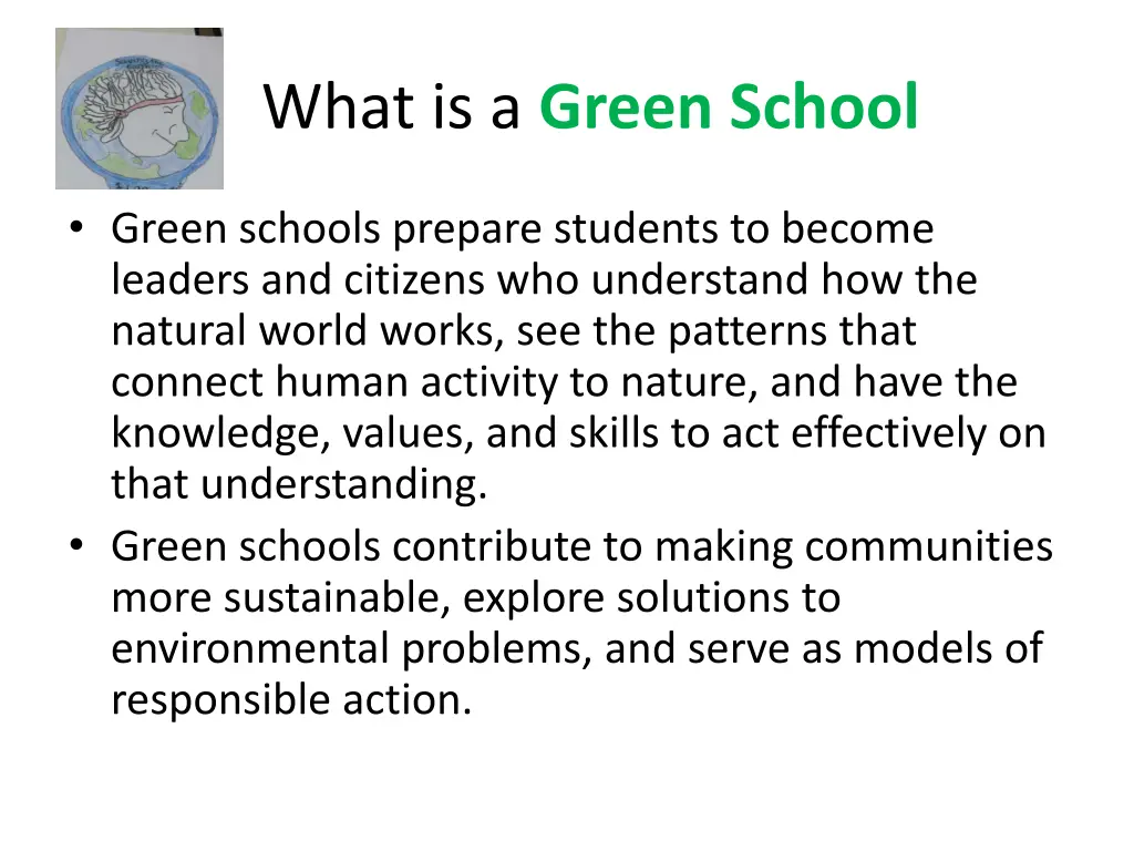 what is a green school
