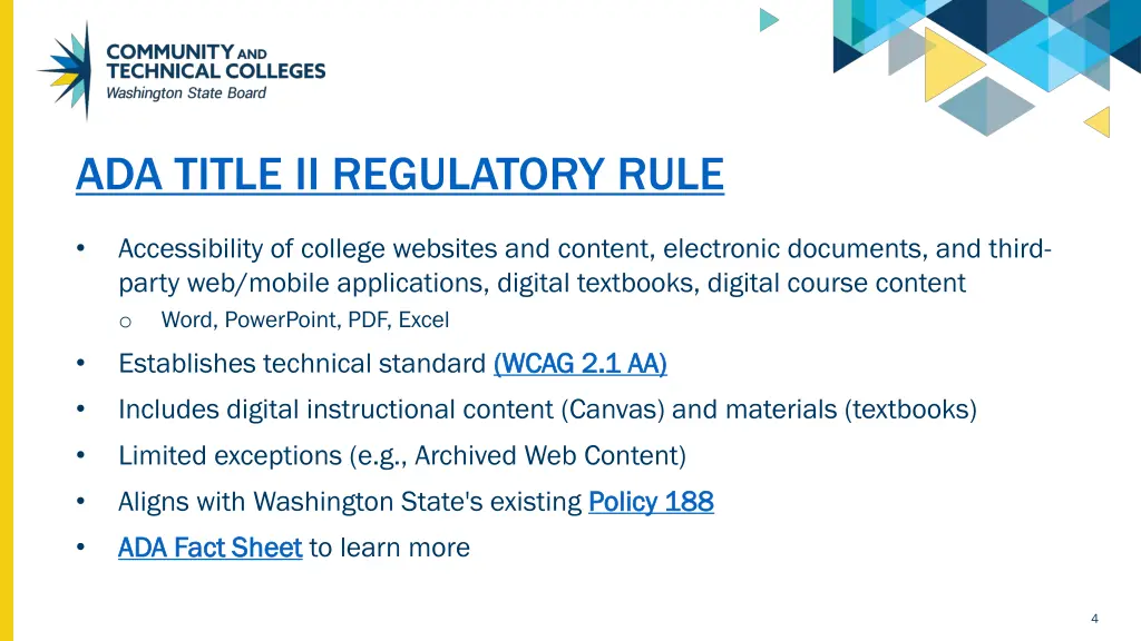 ada title ii regulatory rule