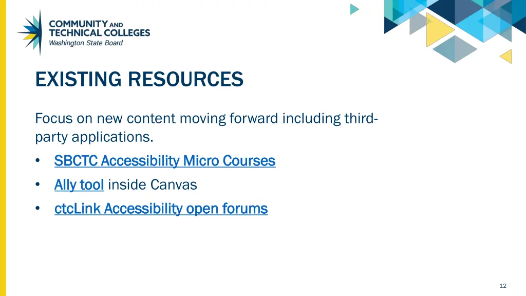existing resources