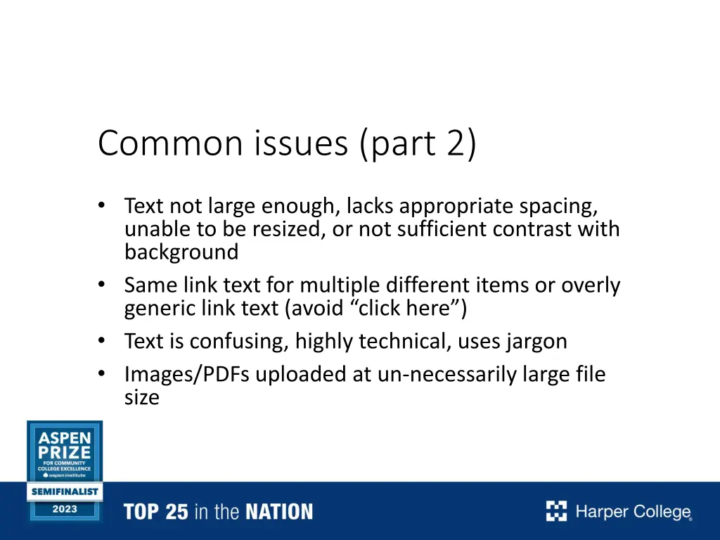 common issues part 2