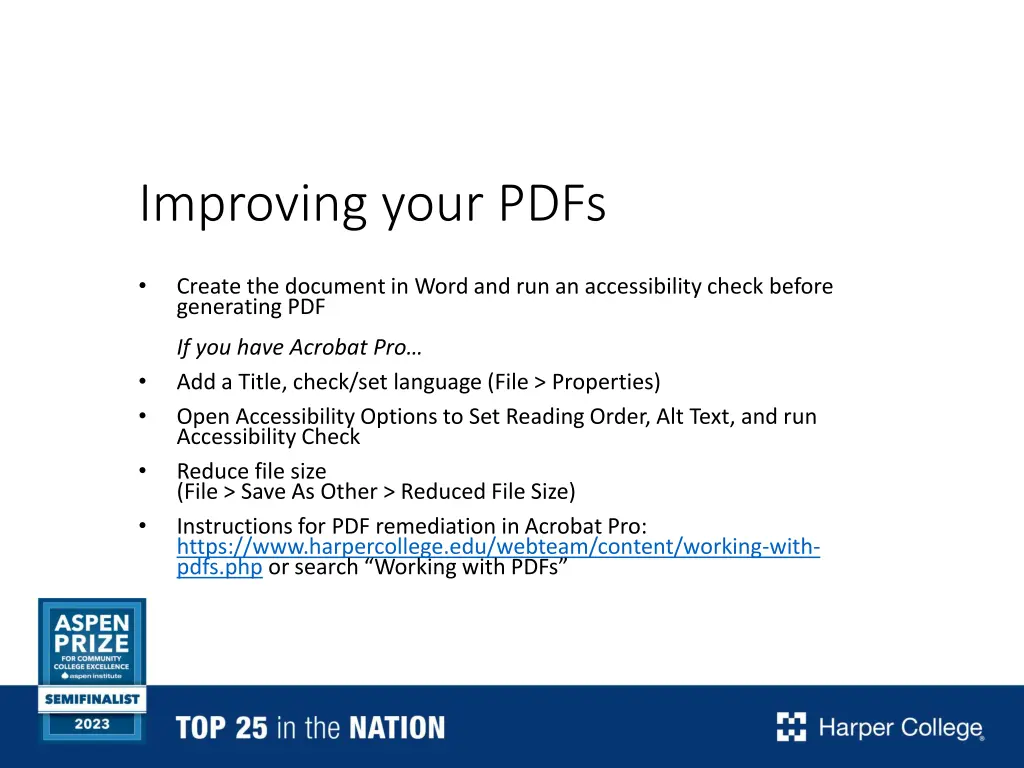 improving your pdfs