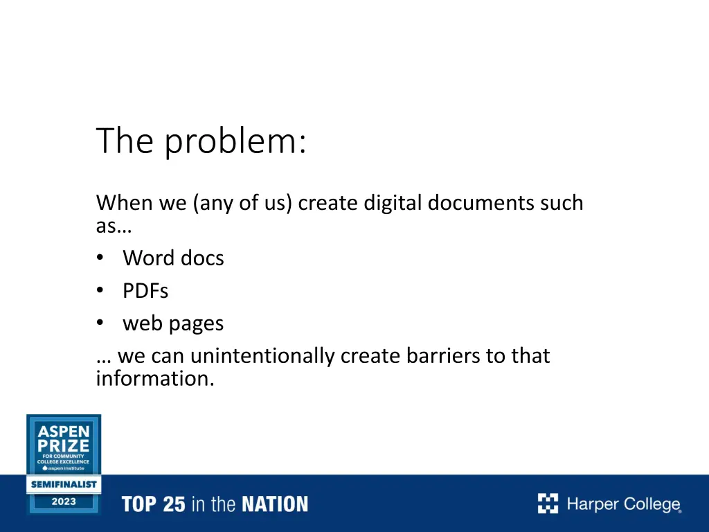 the problem