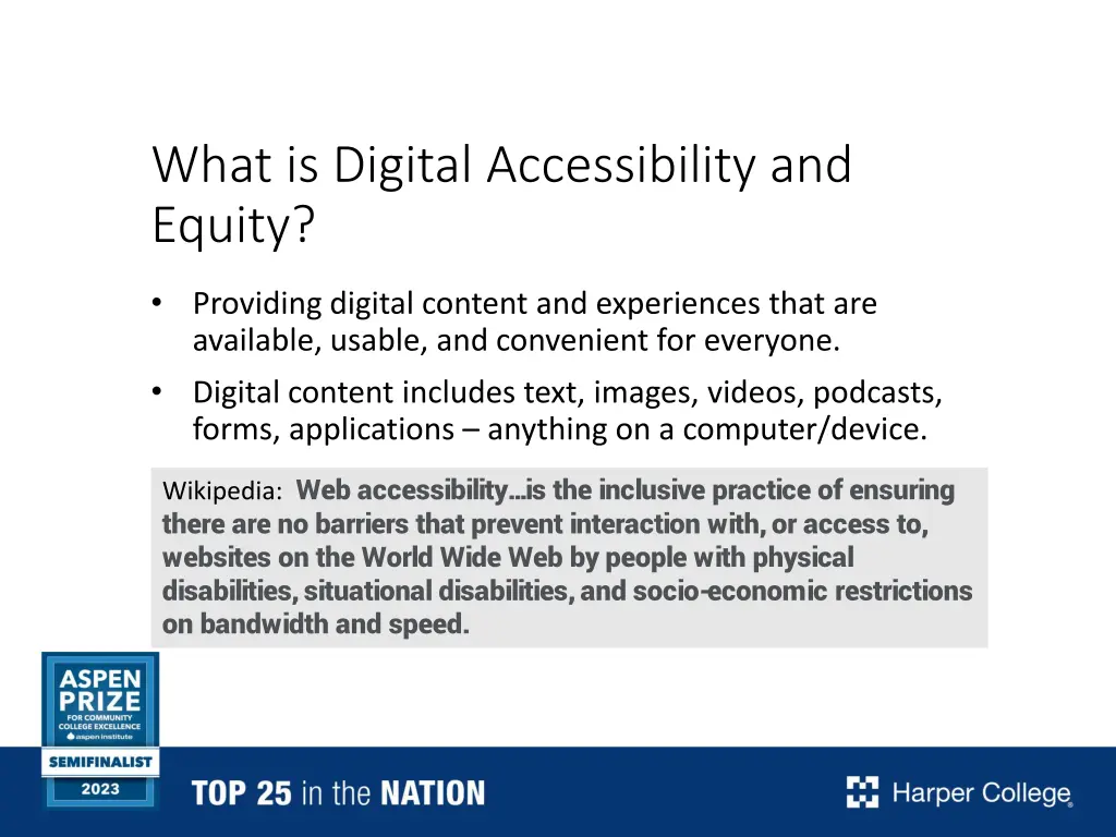 what is digital accessibility and equity