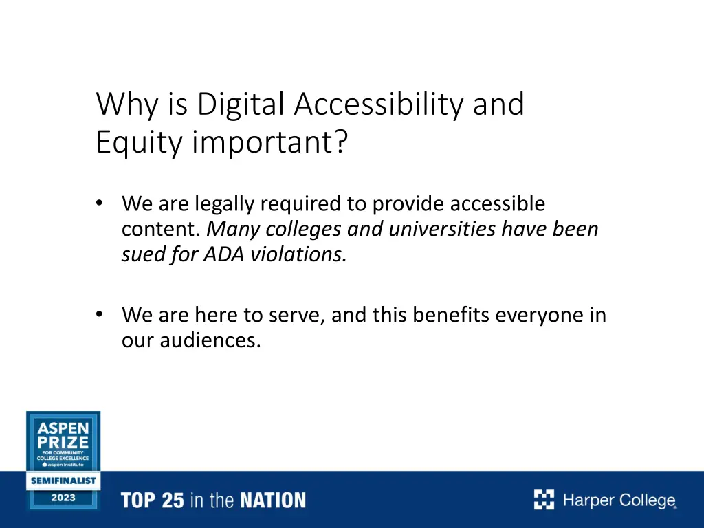 why is digital accessibility and equity important