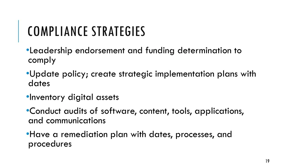 compliance strategies leadership endorsement