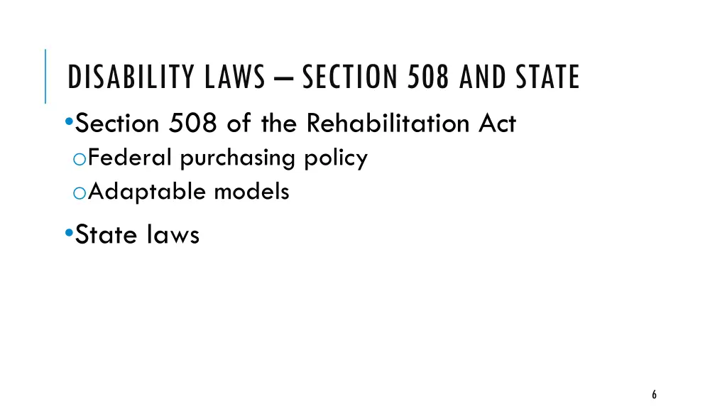 disability laws section 508 and state section
