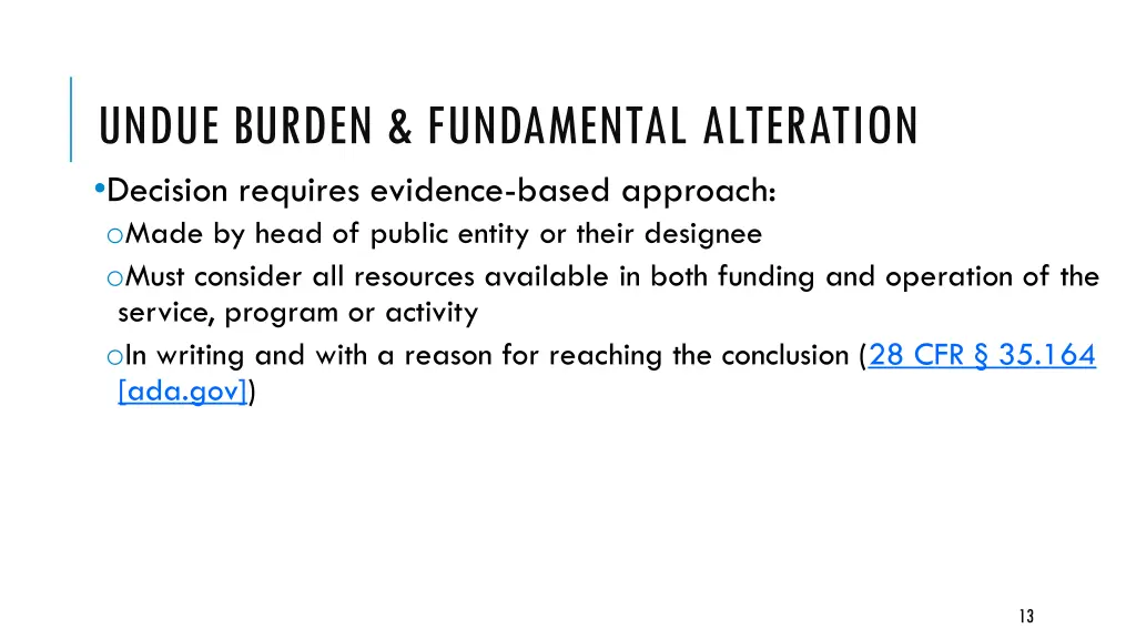 undue burden fundamental alteration decision