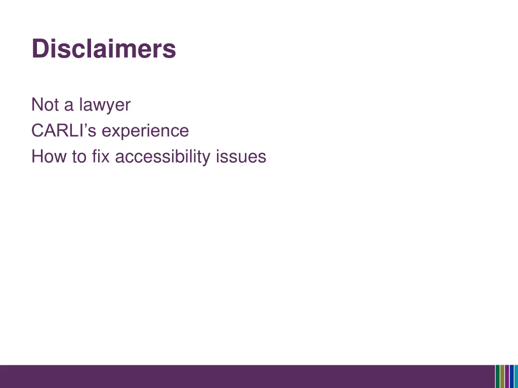 disclaimers