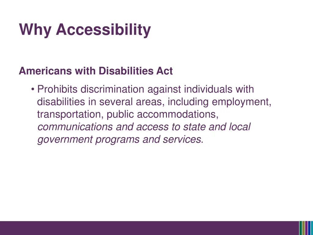 why accessibility