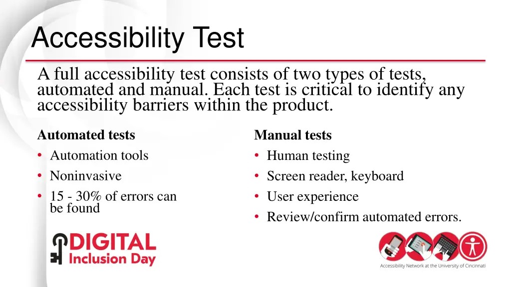 accessibility test